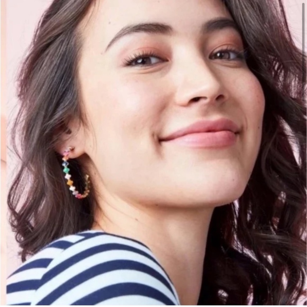 Stella & Dot | Happy ColourPOP Enamel Hoop Earrings Retired - Picture 3 of 6